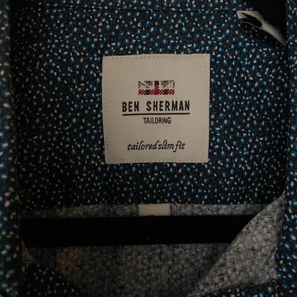 Ben Sherman Button Down Shirt, Blue, Size L - Picture 4 of 4